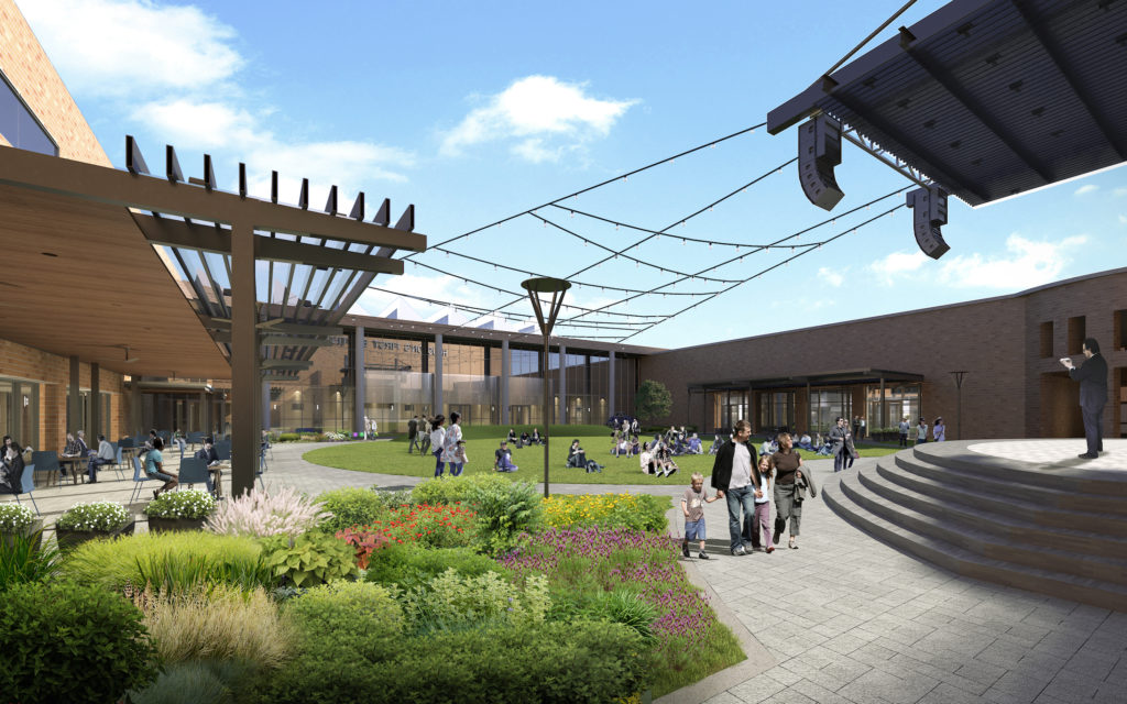 Houston’s First Baptist Church | The Lawn at the Loop Oasis Courtyard